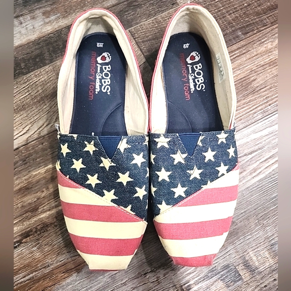 BOBS American Flag Slip-On Shoes